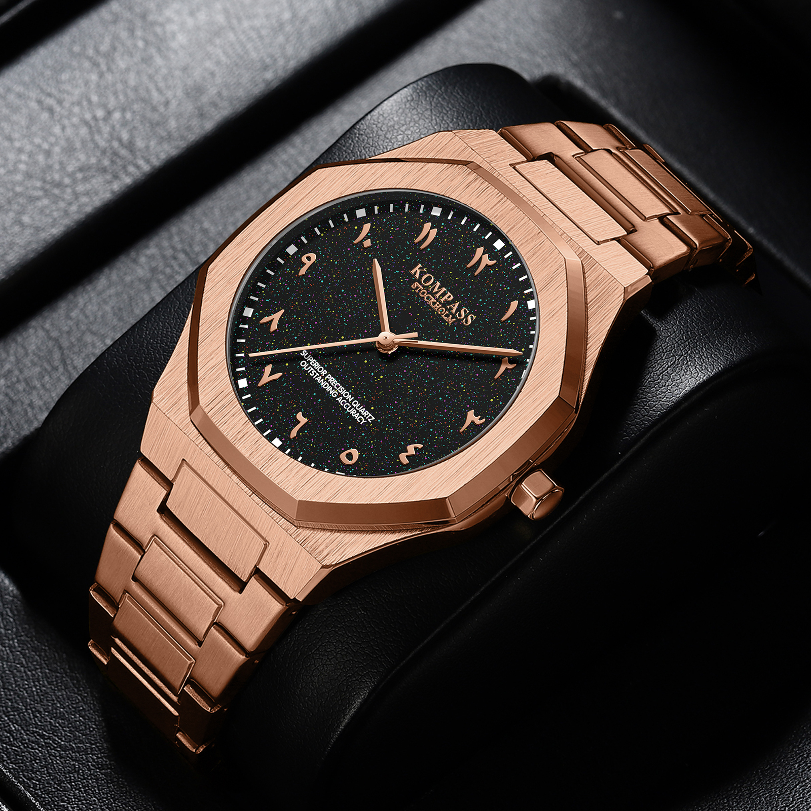 Kompass Star-Dust Arabic Rose Gold Black - 6