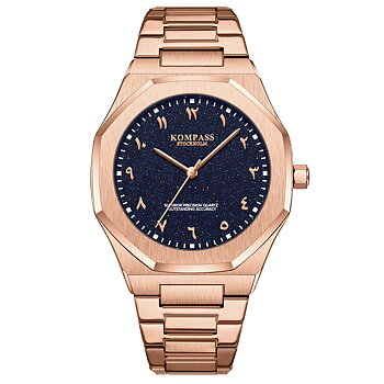 Kompass Star-Dust Arabic Rose Gold Blue