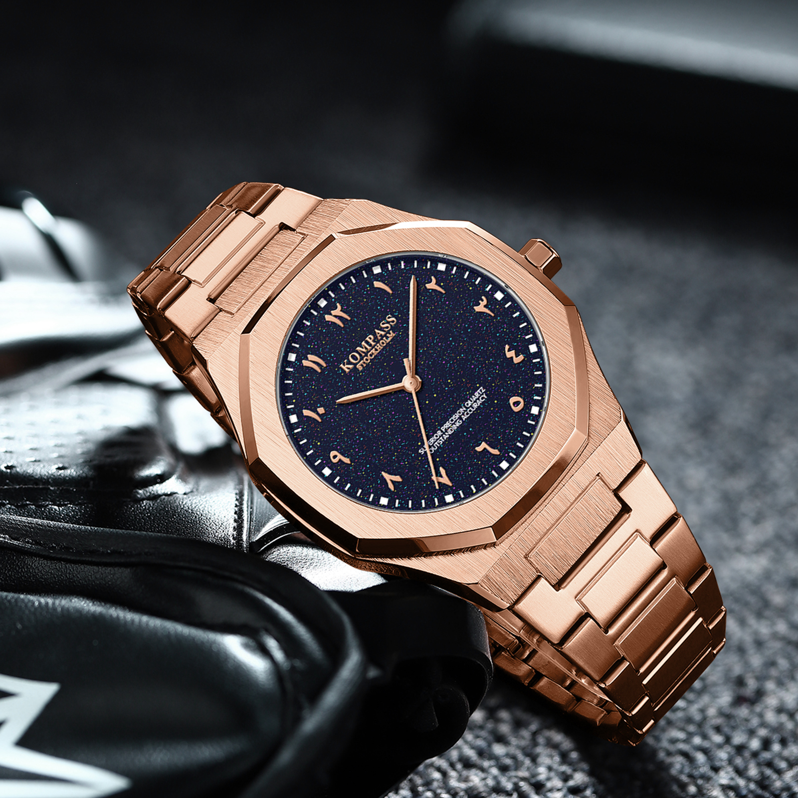 Kompass Star-Dust Arabic Rose Gold Blue - 4