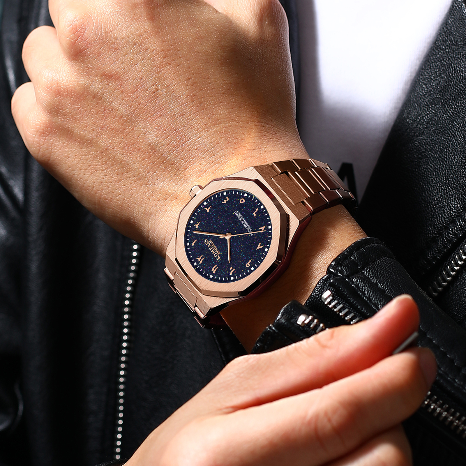 Kompass Star-Dust Arabic Rose Gold Blue - 8