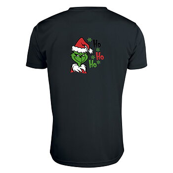 T-shirt HO HO HO schwarz - Grinchen Rücken