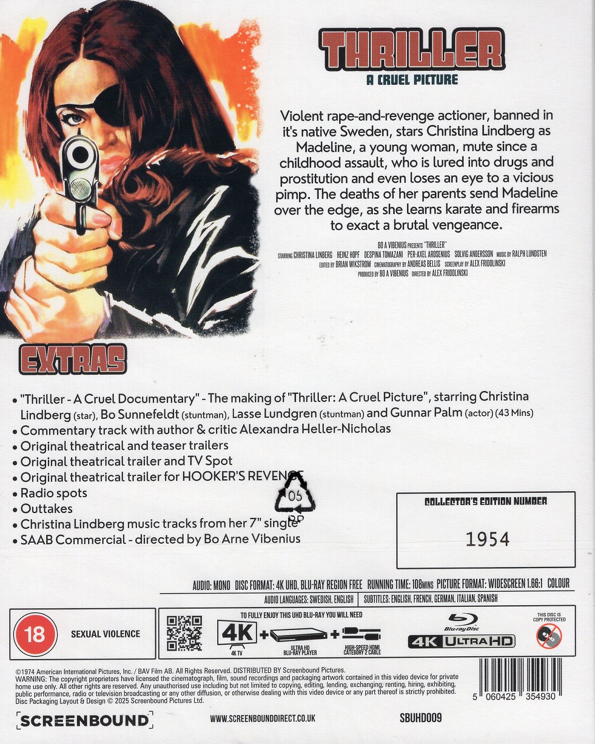 Thriller: A Cruel Picture (Limited Edition) (ej svensk text) (4K Ultra HD + Blu-ray) - 2