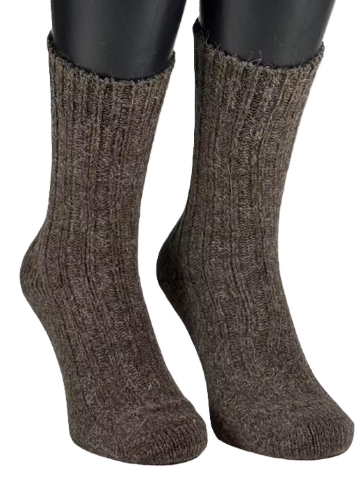 Zokks Alpacka Ull Strumpor, Brun