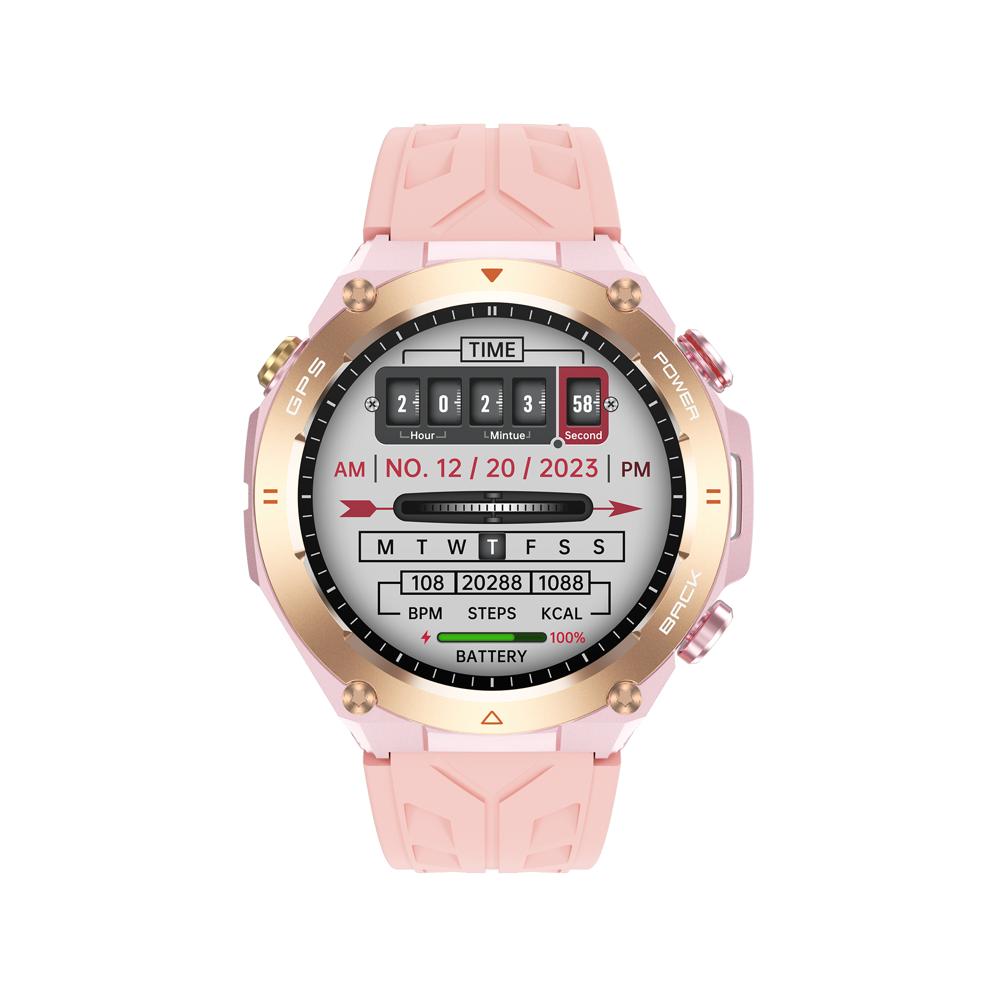 Philippe Palmer Smart Watch LP92 Pink - 50