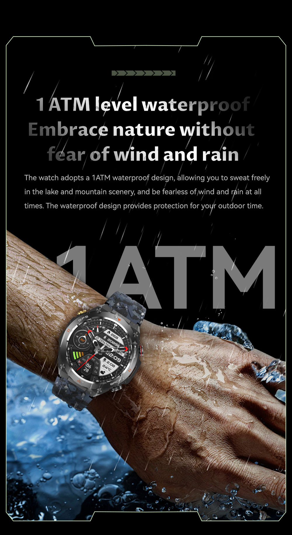 Philippe Palmer Smart Watch LP92 Dark Camo - 16