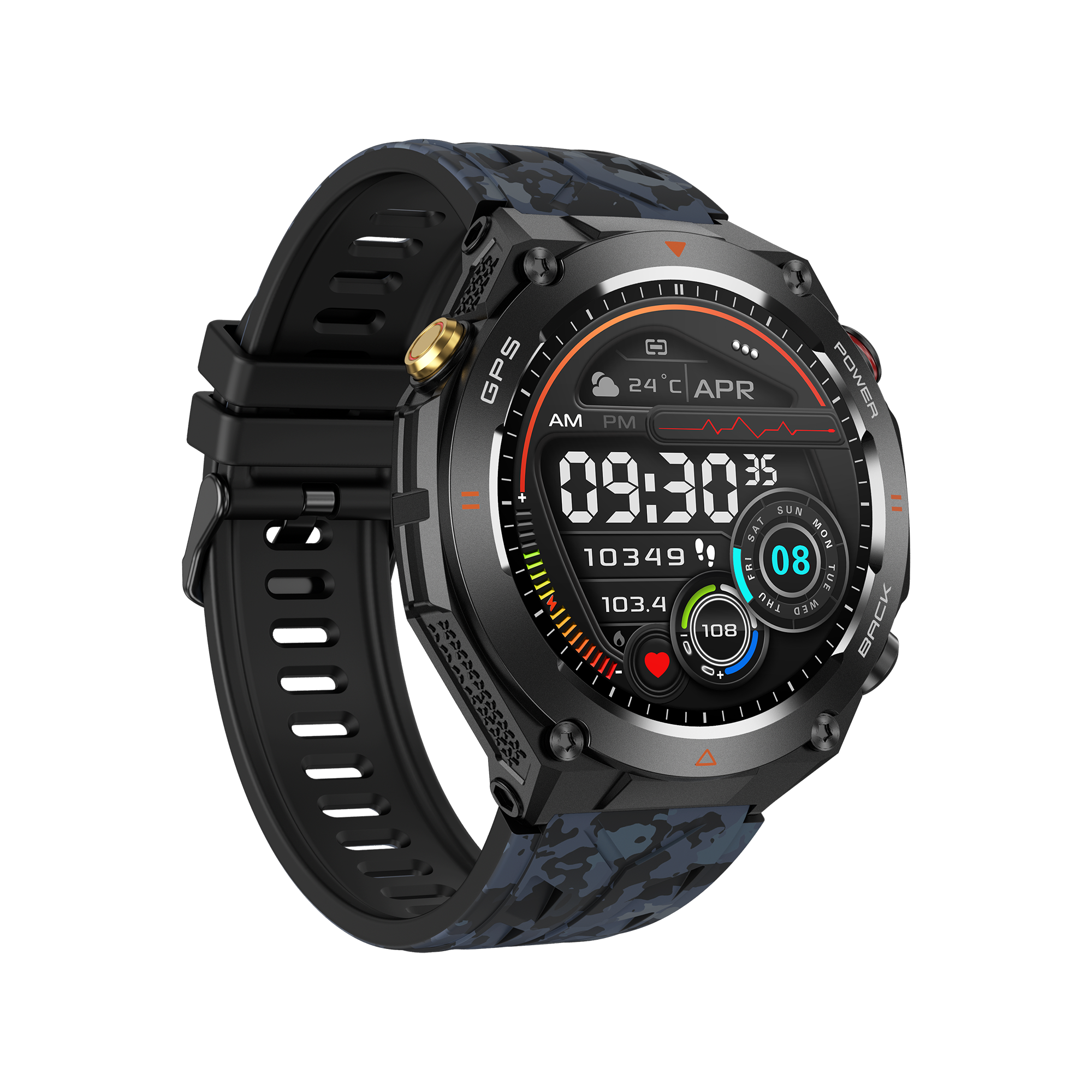 Philippe Palmer Smart Watch LP92 Dark Camo - 36