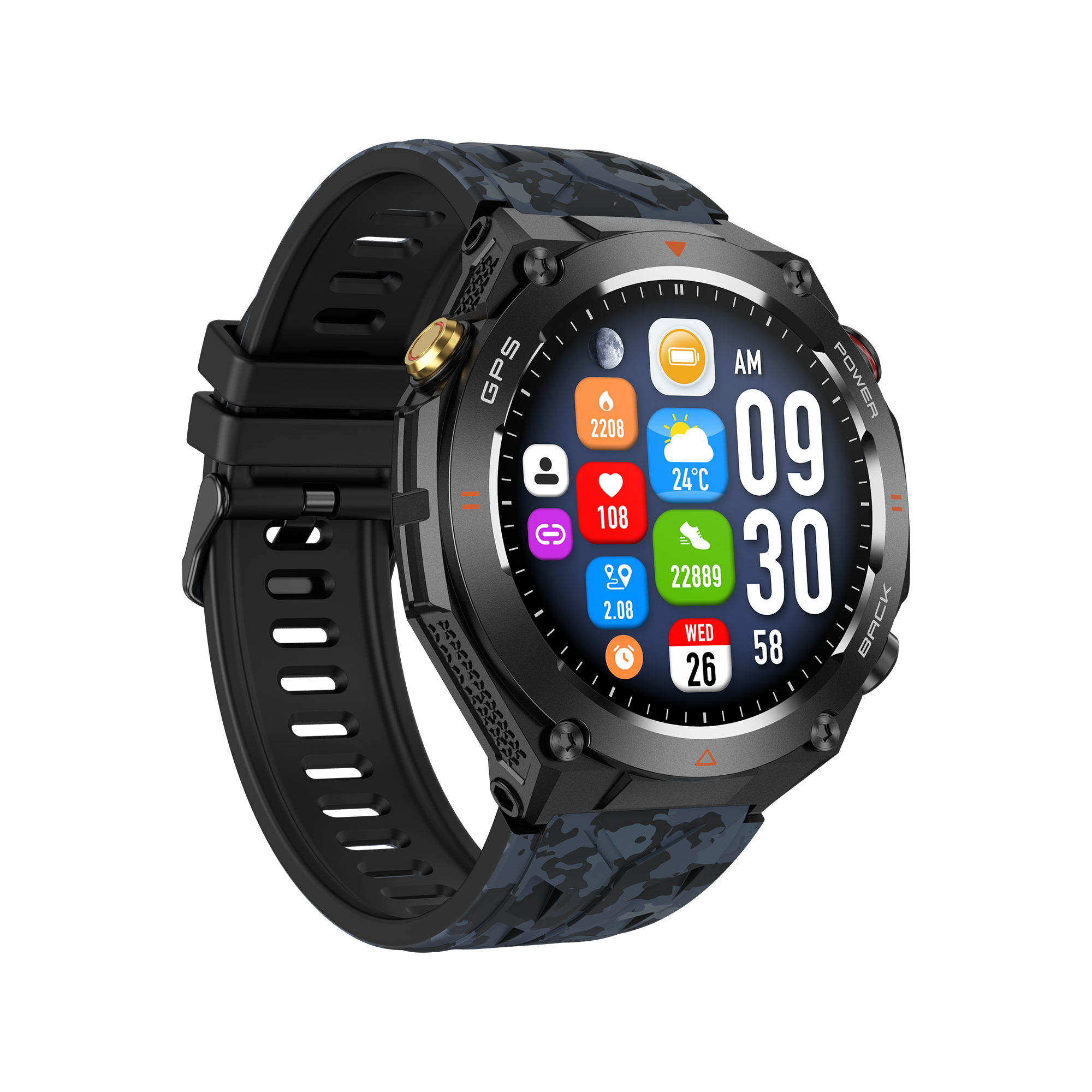 Philippe Palmer Smart Watch LP92 Dark Camo - 44