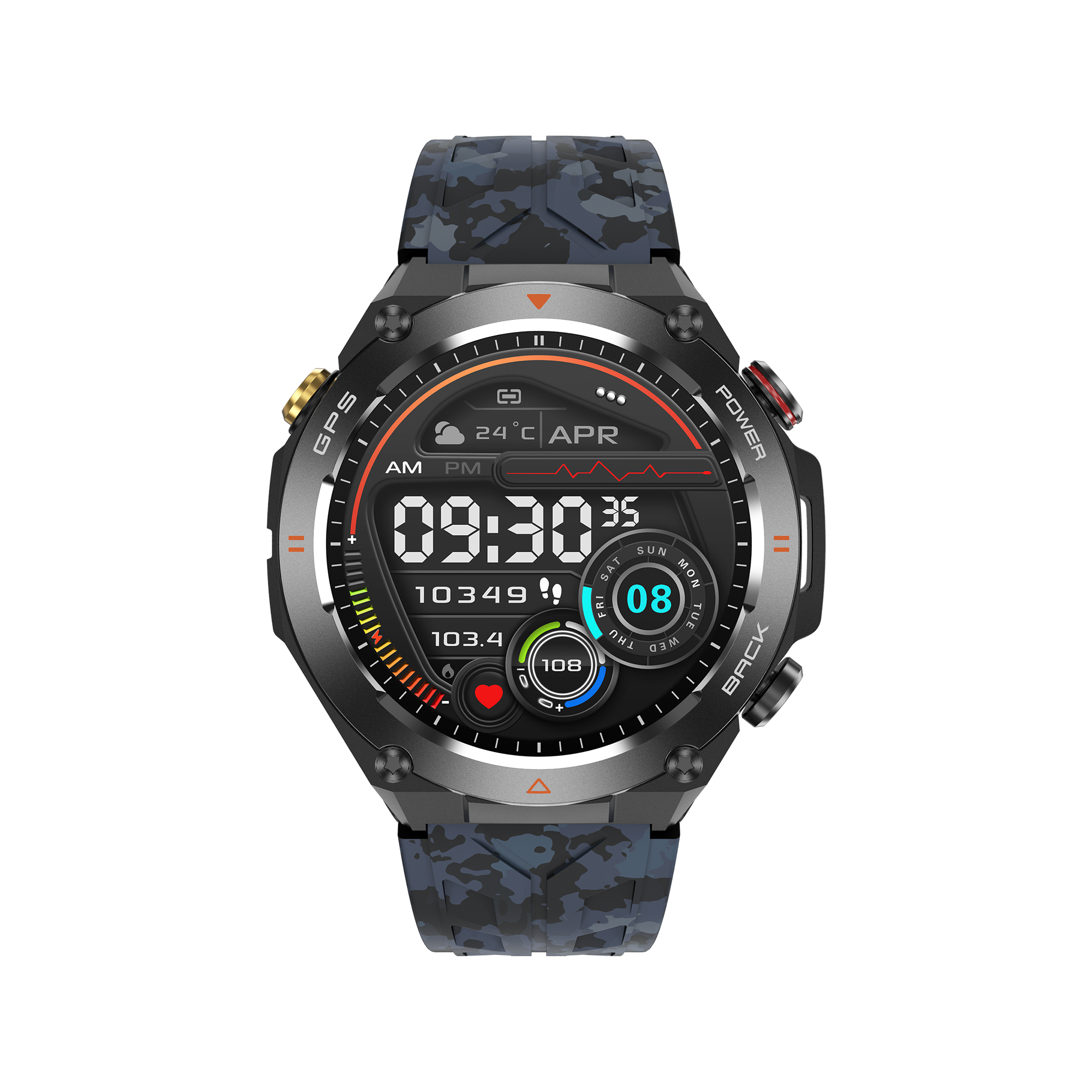 Philippe Palmer Smart Watch LP92 Dark Camo - 52