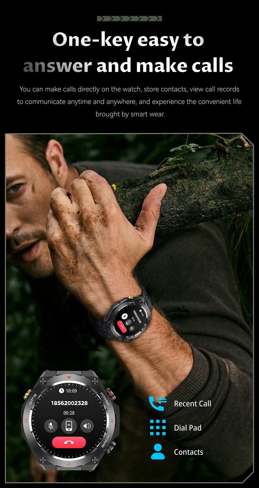 Philippe Palmer Smart Watch LP92 Dark Camo - 11