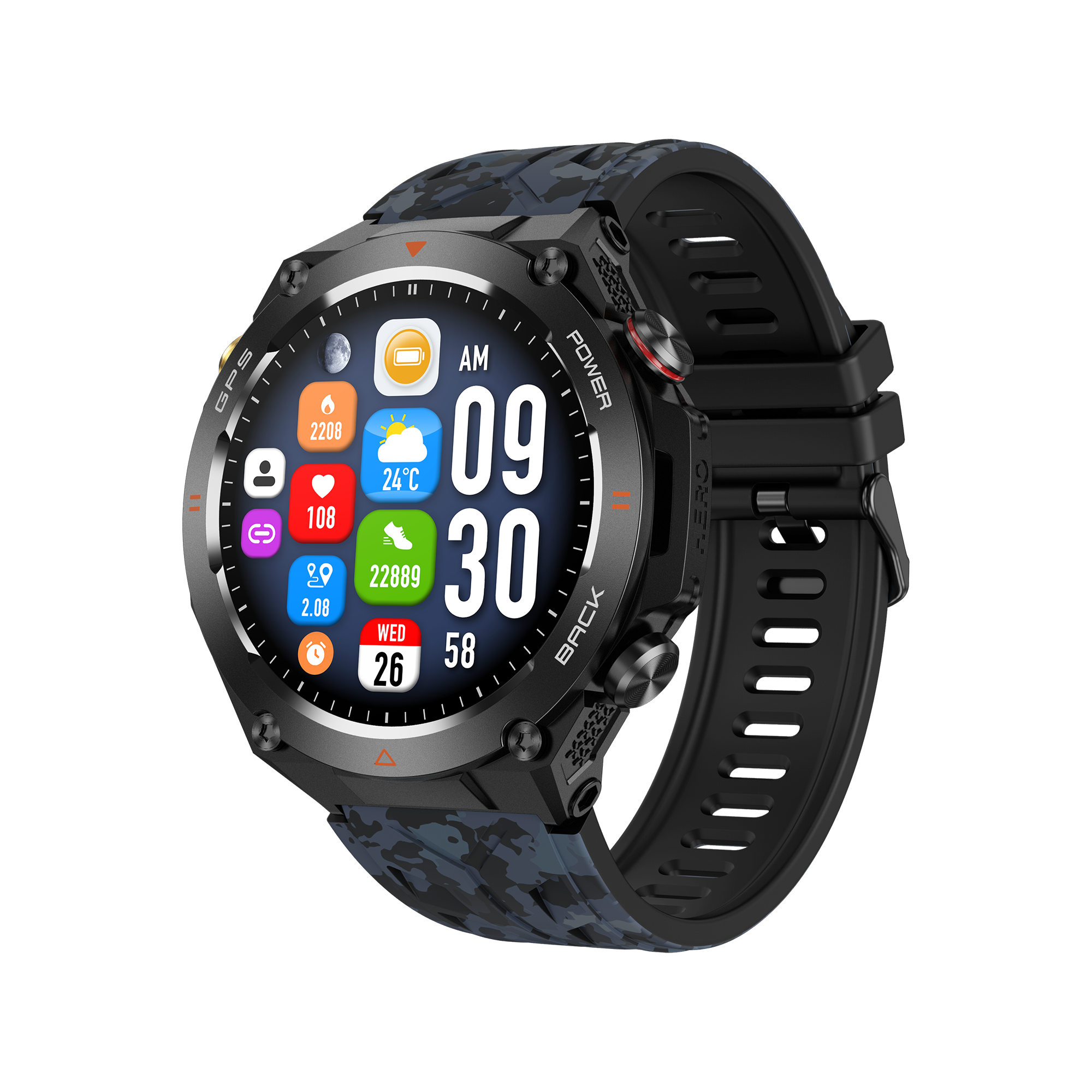 Philippe Palmer Smart Watch LP92 Dark Camo - 34