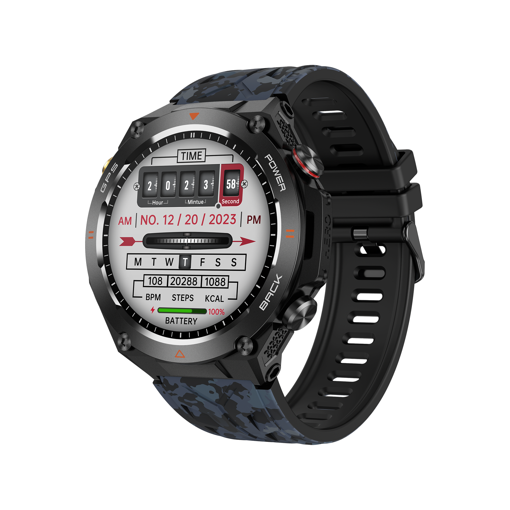 Philippe Palmer Smart Watch LP92 Dark Camo - 30