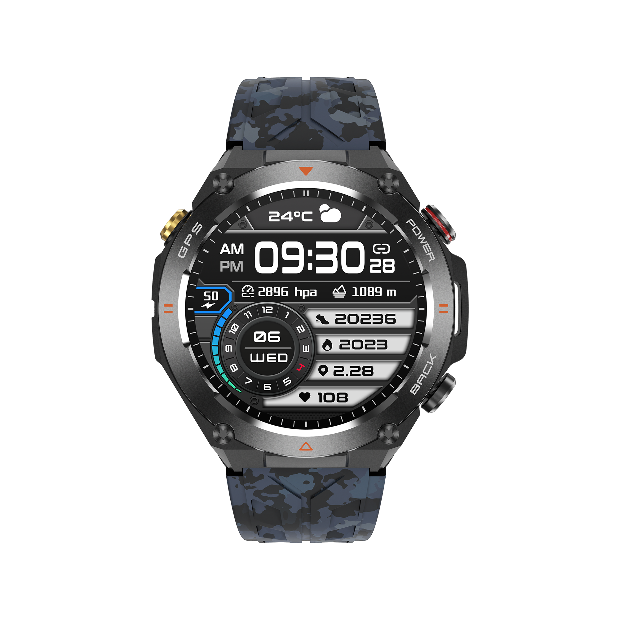 Philippe Palmer Smart Watch LP92 Dark Camo - 54