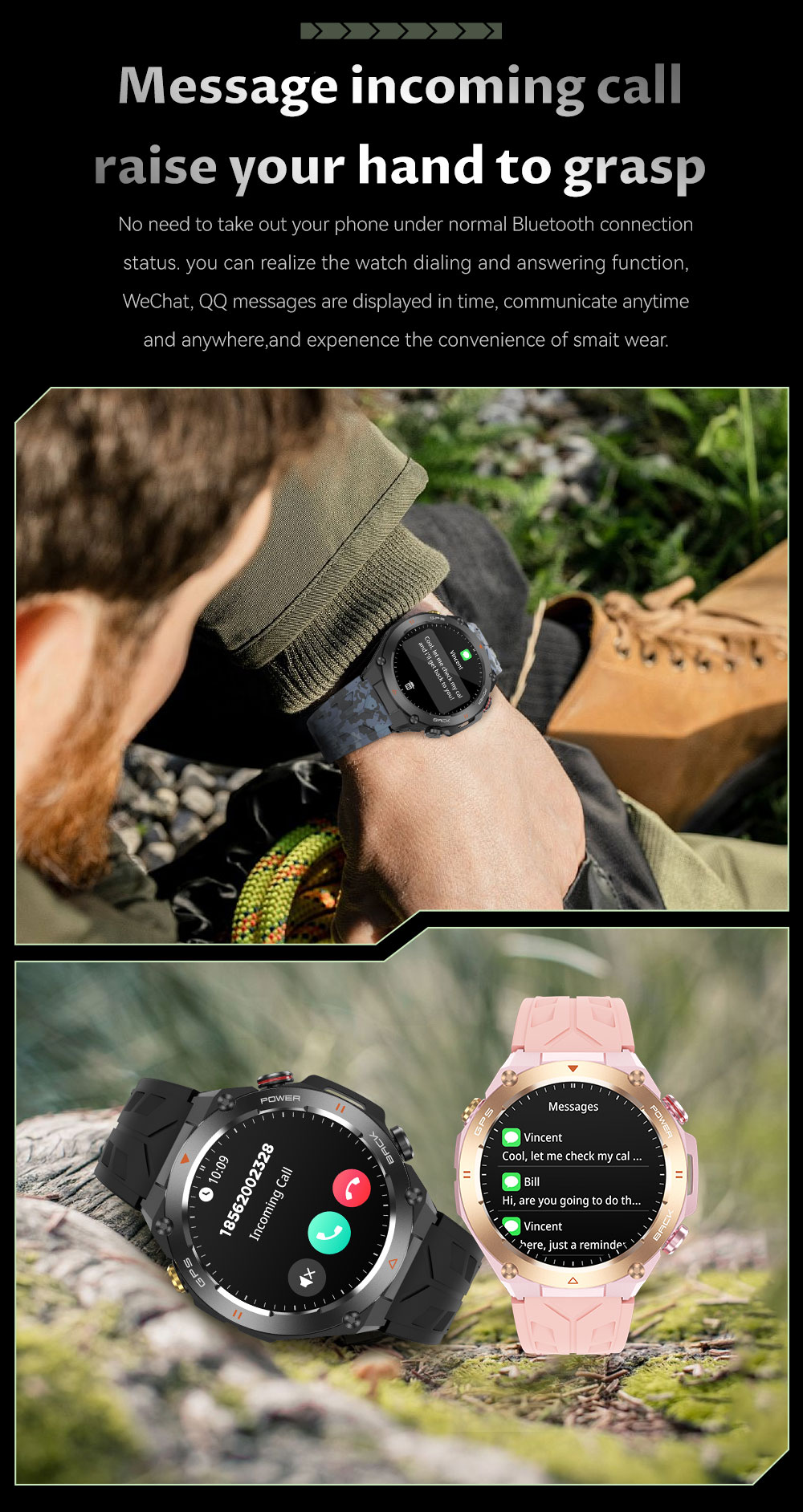 Philippe Palmer Smart Watch LP92 Dark Camo - 12
