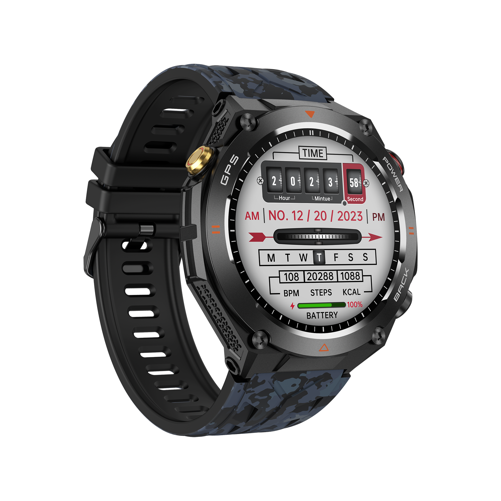 Philippe Palmer Smart Watch LP92 Dark Camo - 46