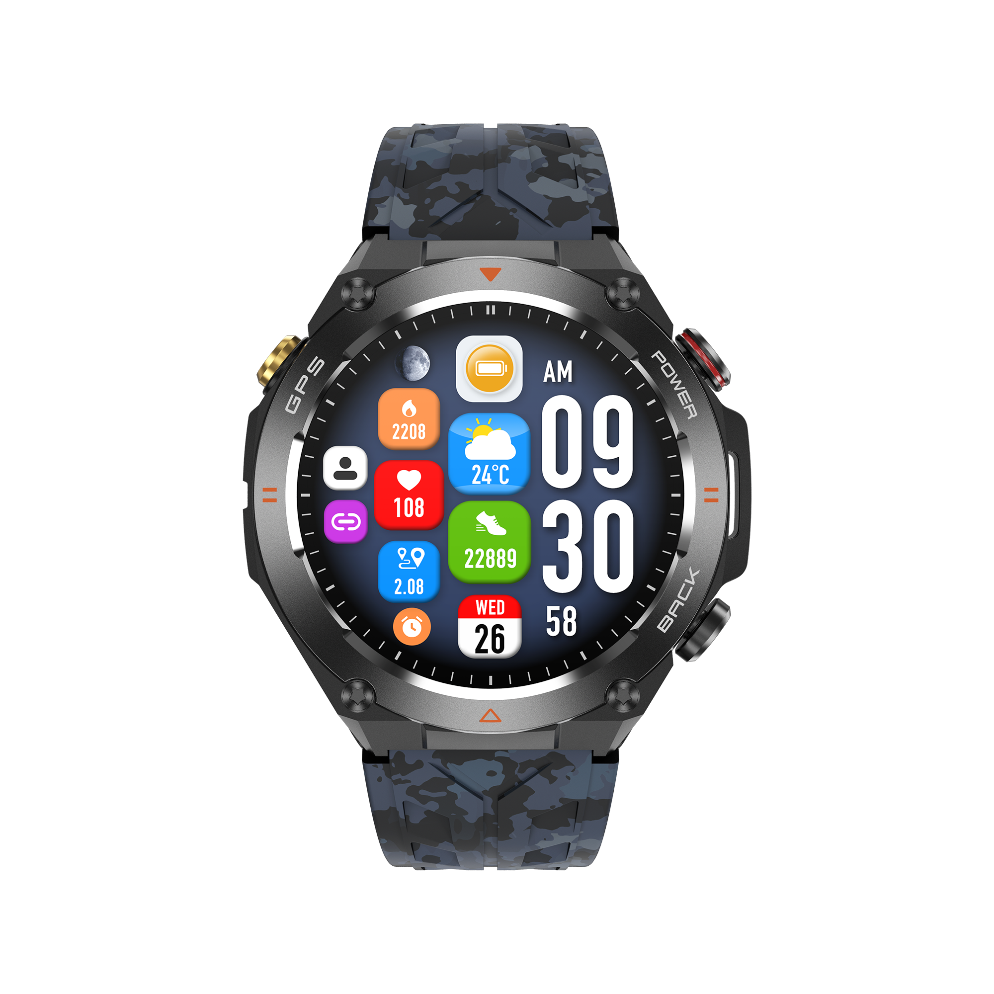 Philippe Palmer Smart Watch LP92 Dark Camo - 60