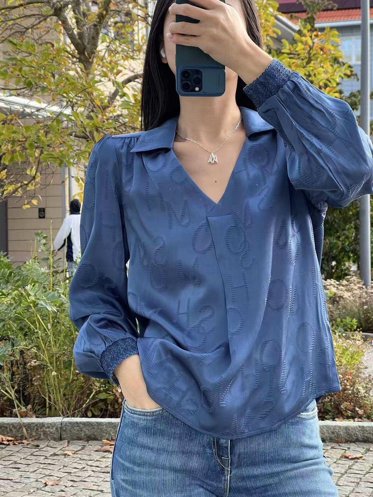Mos Mosh Aldo Monogram Blouse - 6