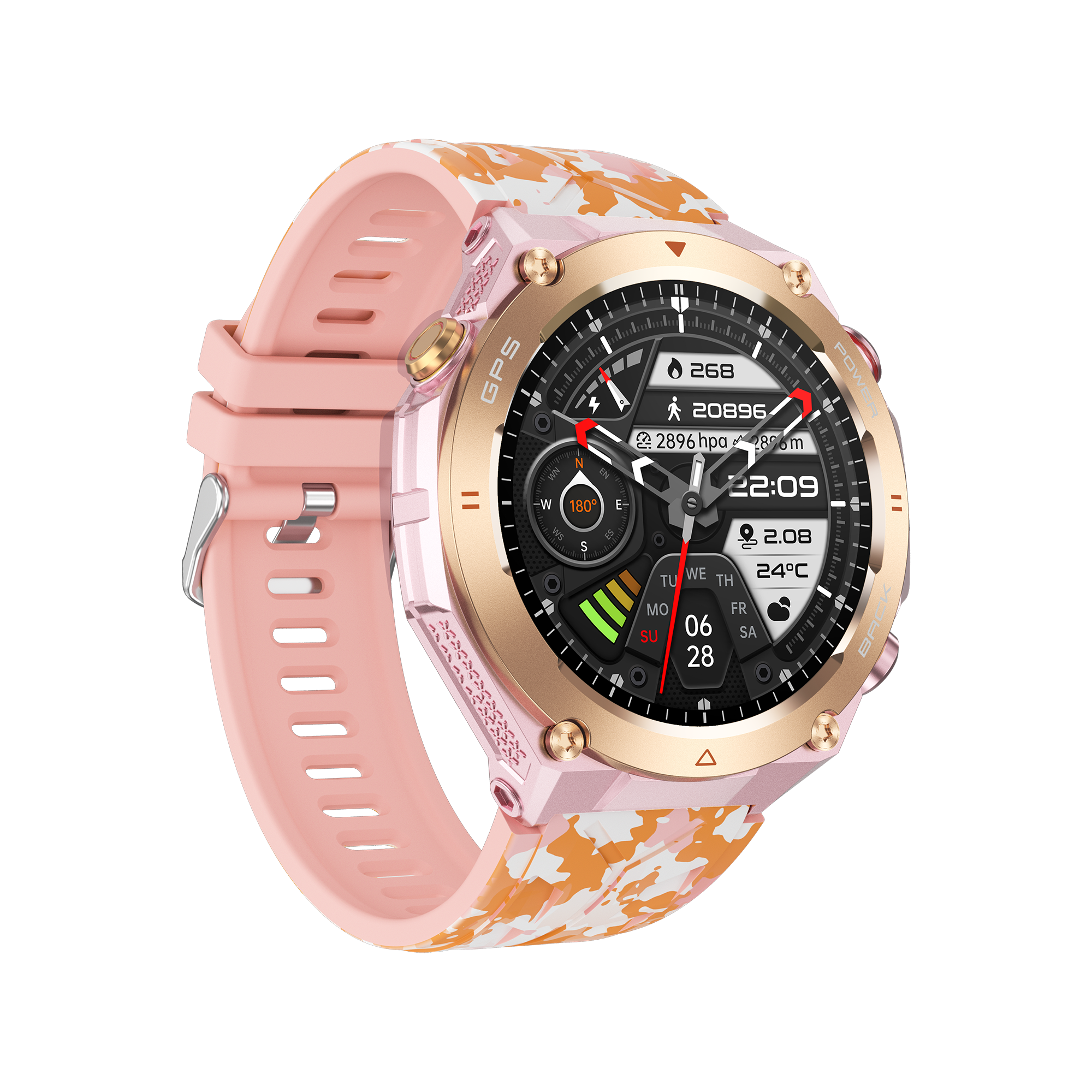 Philippe Palmer Smart Watch LP92 Pink Camo - 39