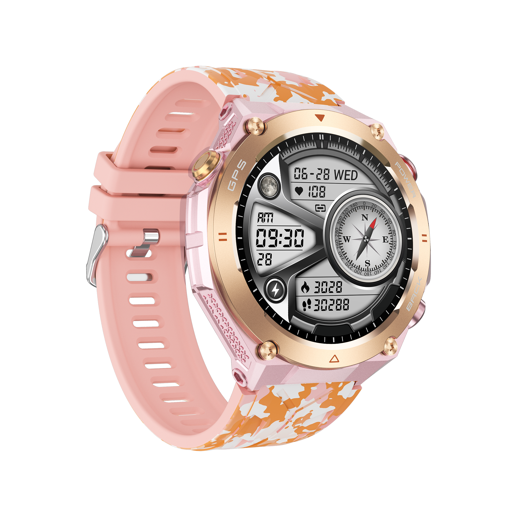 Philippe Palmer Smart Watch LP92 Pink Camo - 2