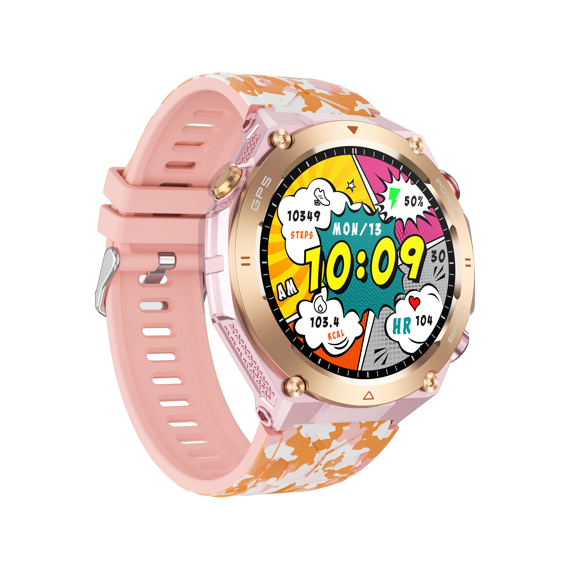 Philippe Palmer Smart Watch LP92 Pink Camo - 45