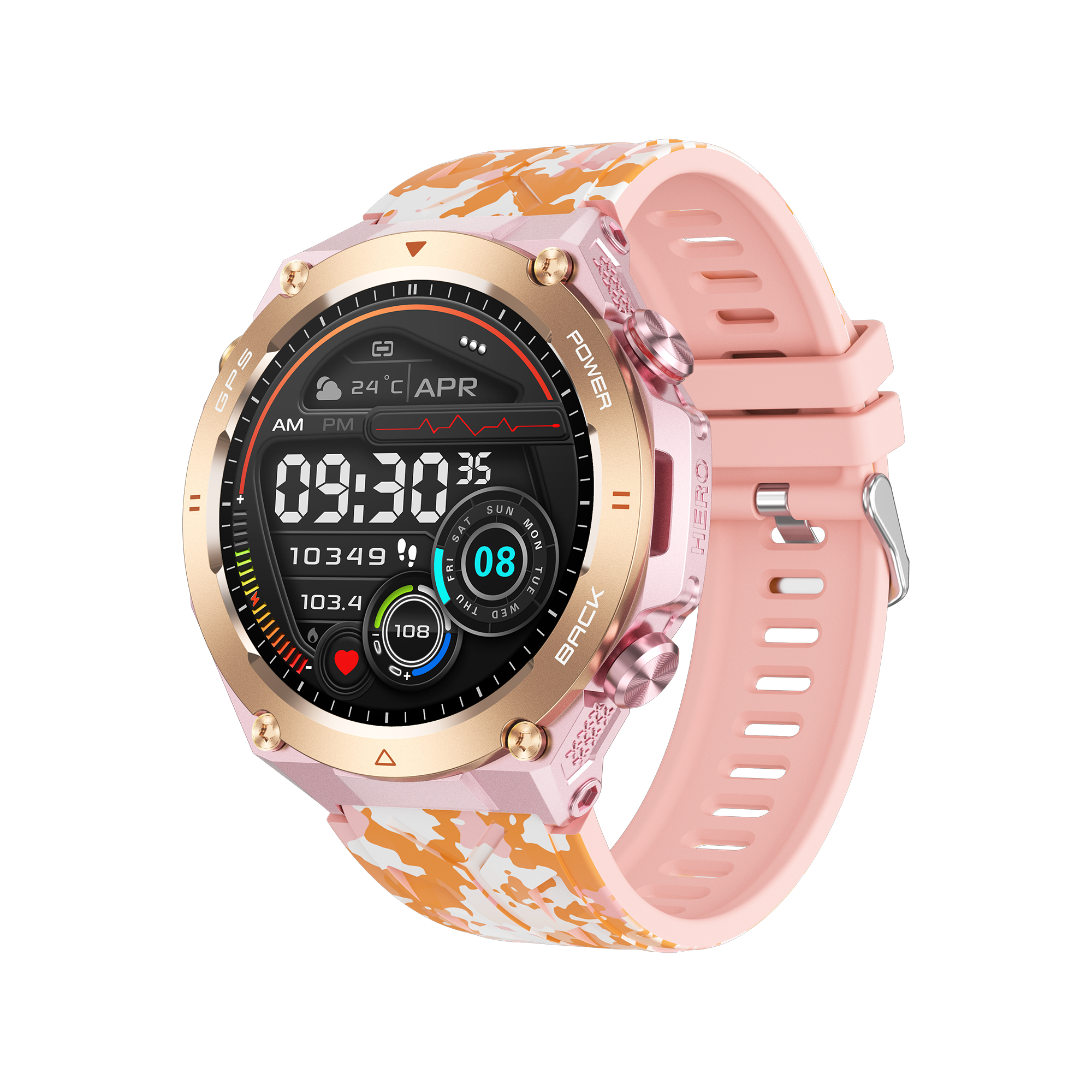 Philippe Palmer Smart Watch LP92 Pink Camo - 26