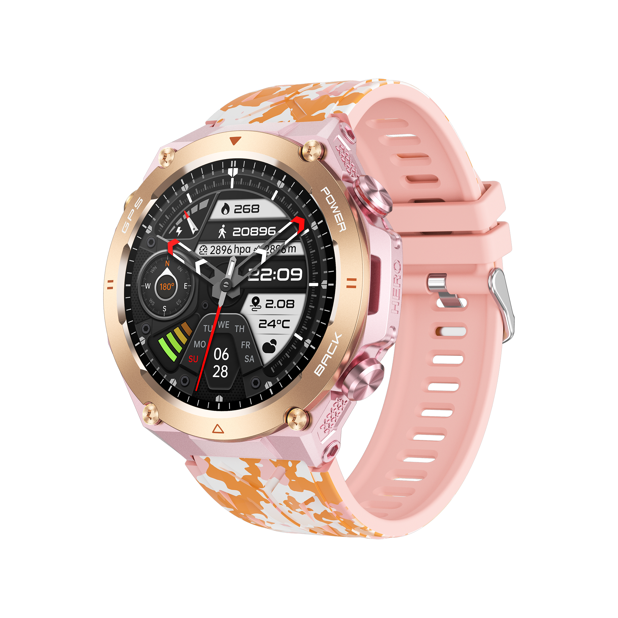 Philippe Palmer Smart Watch LP92 Pink Camo - 29