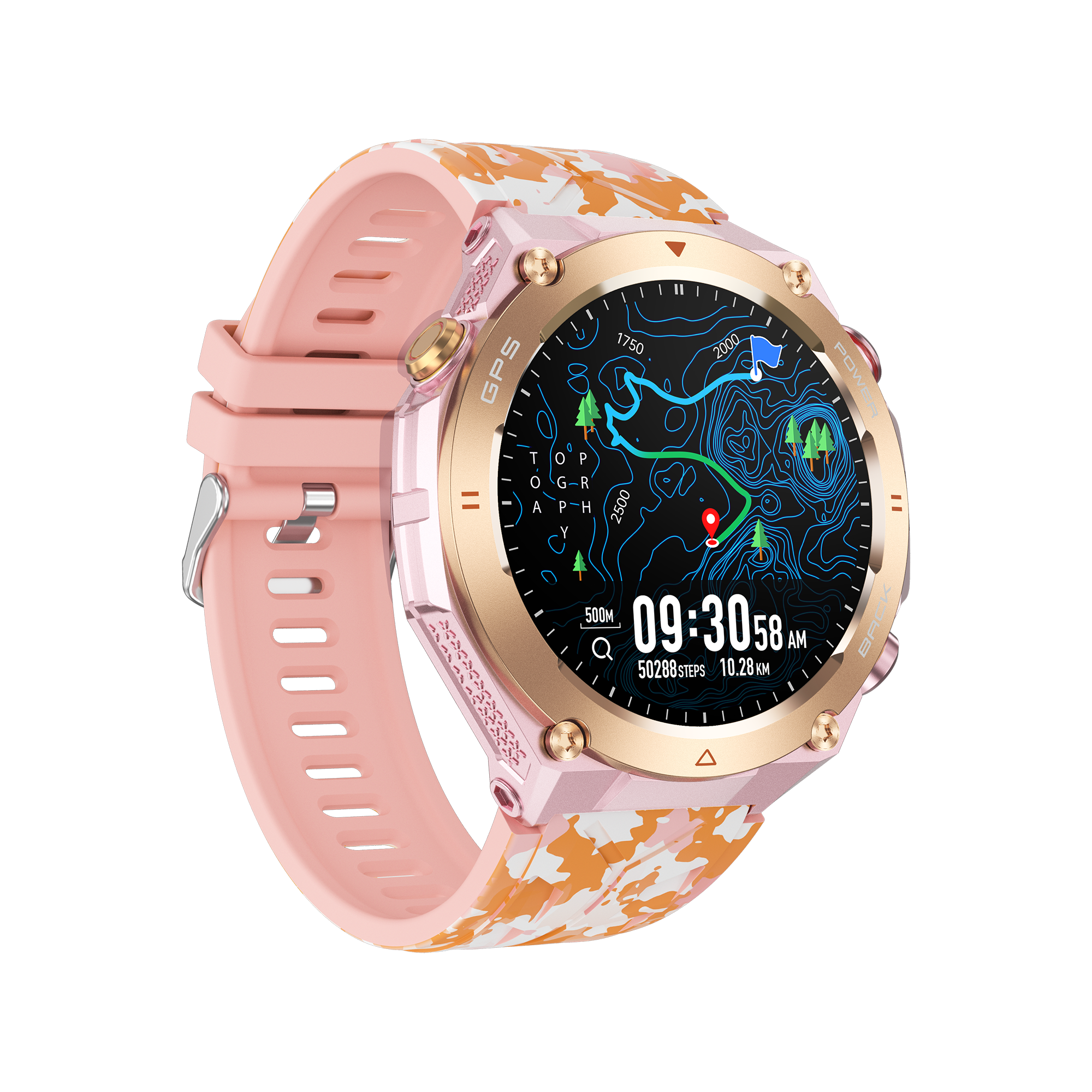 Philippe Palmer Smart Watch LP92 Pink Camo - 43