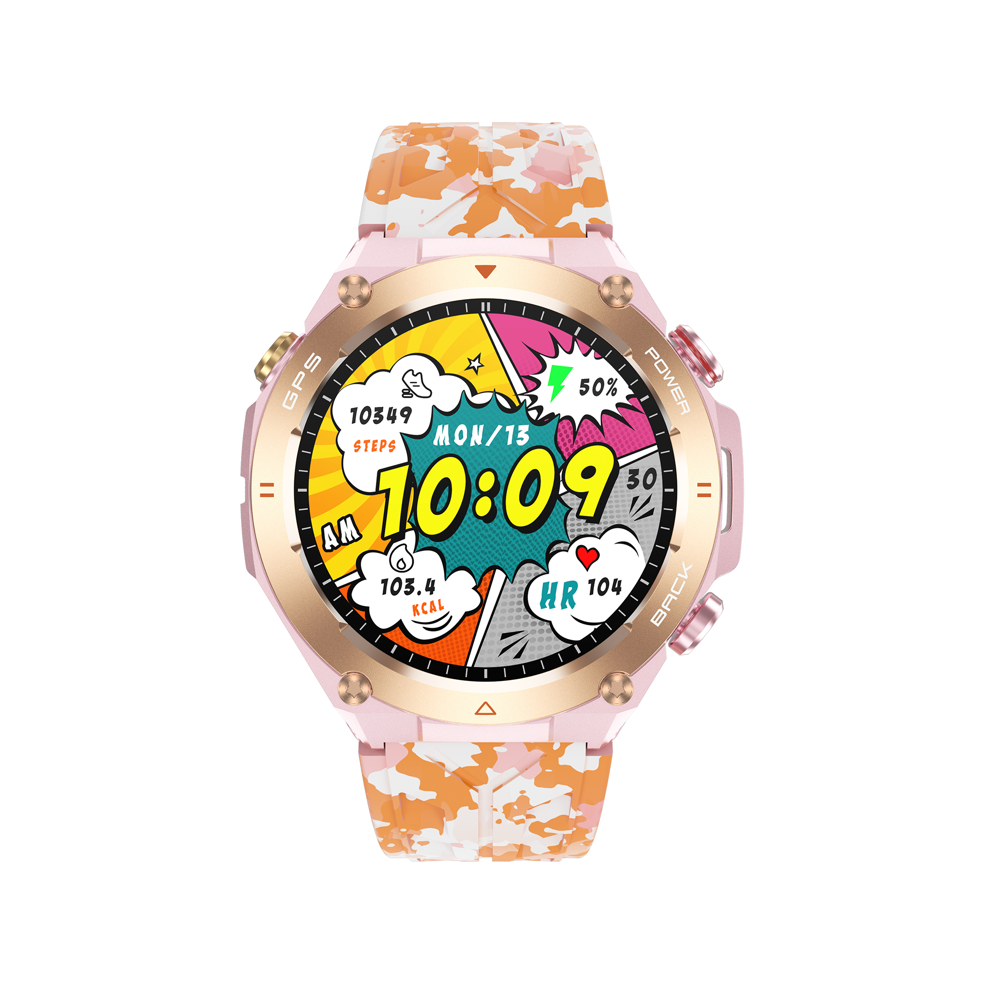 Philippe Palmer Smart Watch LP92 Pink Camo - 55