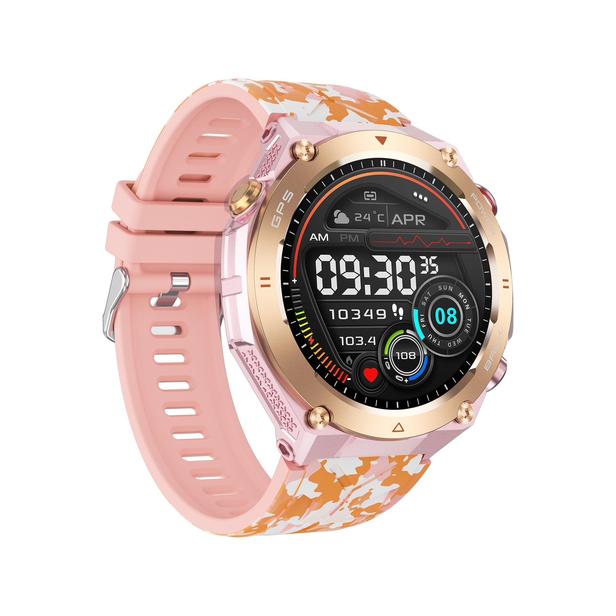 Philippe Palmer Smart Watch LP92 Pink Camo - 36
