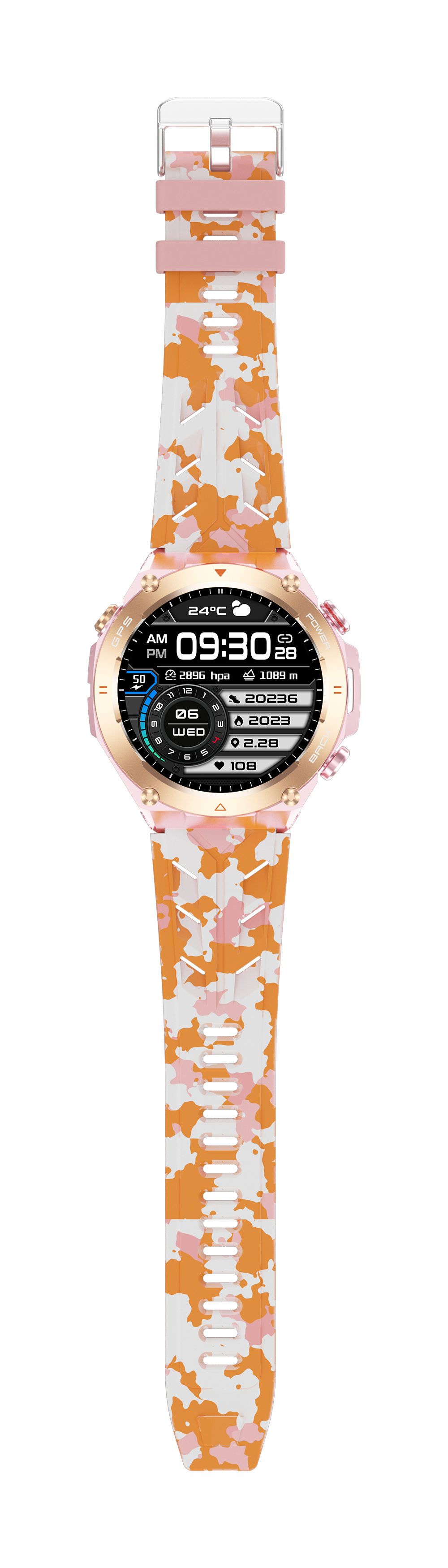 Philippe Palmer Smart Watch LP92 Pink Camo - 58