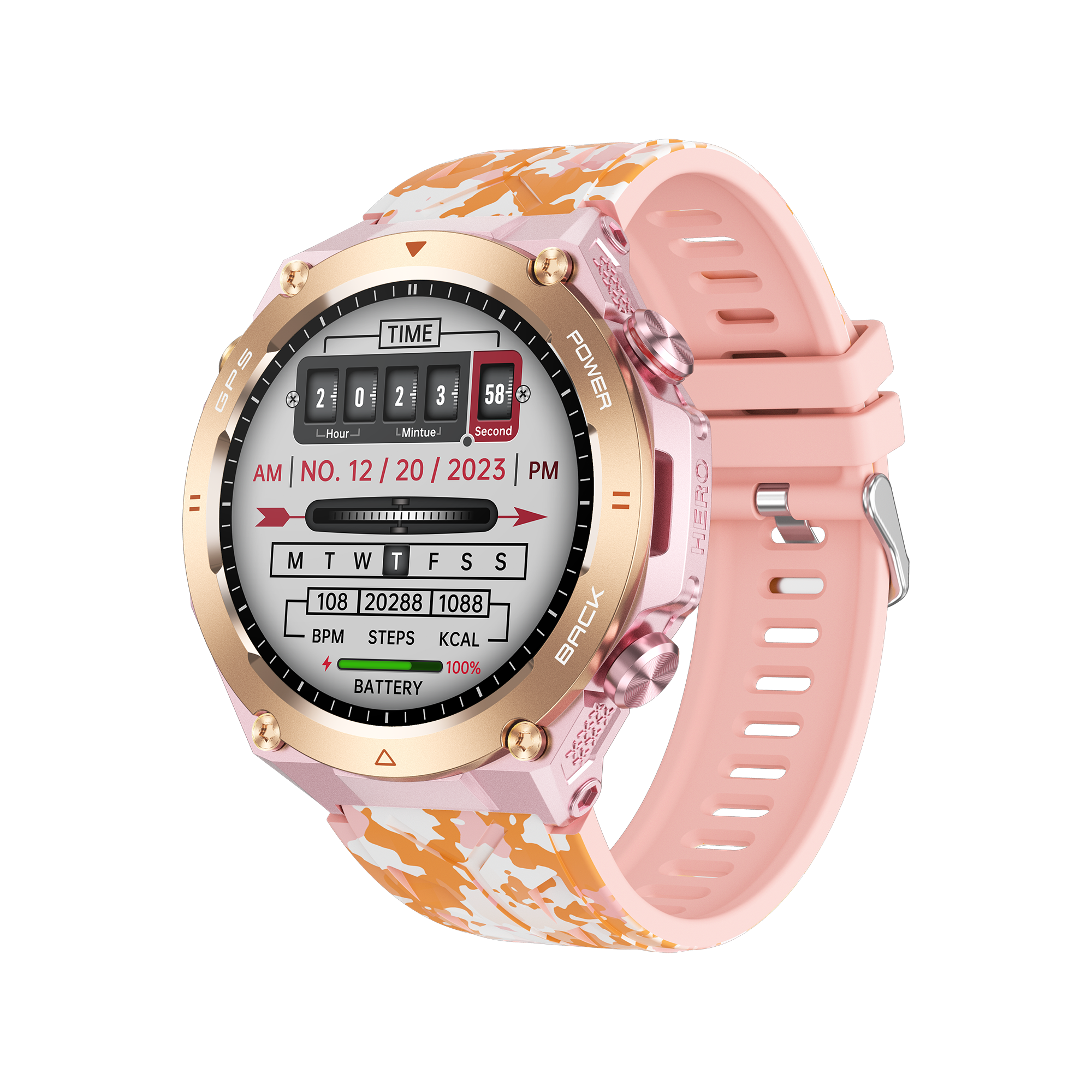 Philippe Palmer Smart Watch LP92 Pink Camo - 30