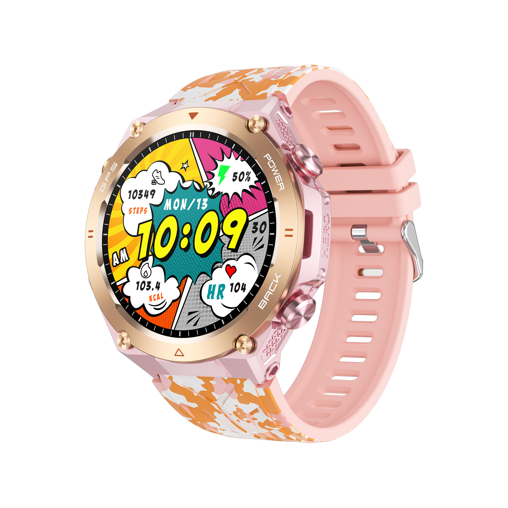 Philippe Palmer Smart Watch LP92 Pink Camo - 35