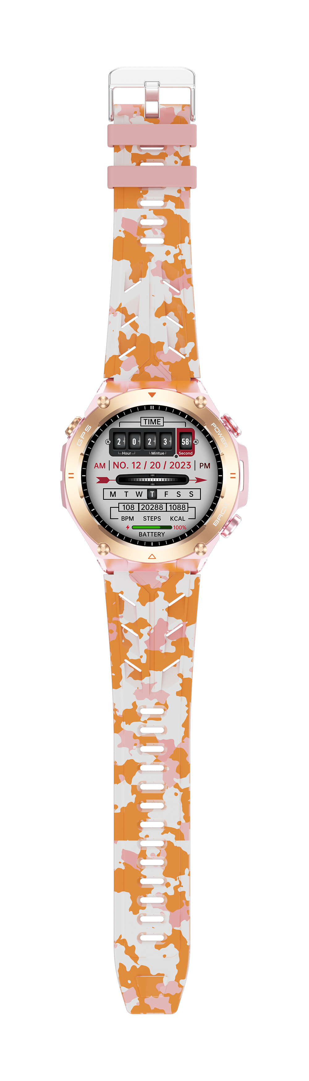 Philippe Palmer Smart Watch LP92 Pink Camo - 60
