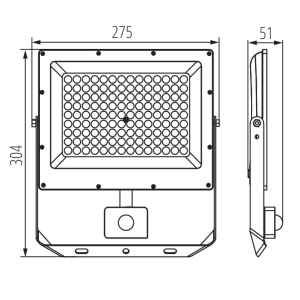 KANLUX Strålkastare ACETE 100W CCT IP65 Med & Utan Sensor - 6