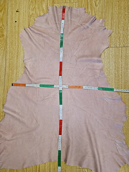 Kollektionsskinn Nr 7  Ren nappa Gammalrosa