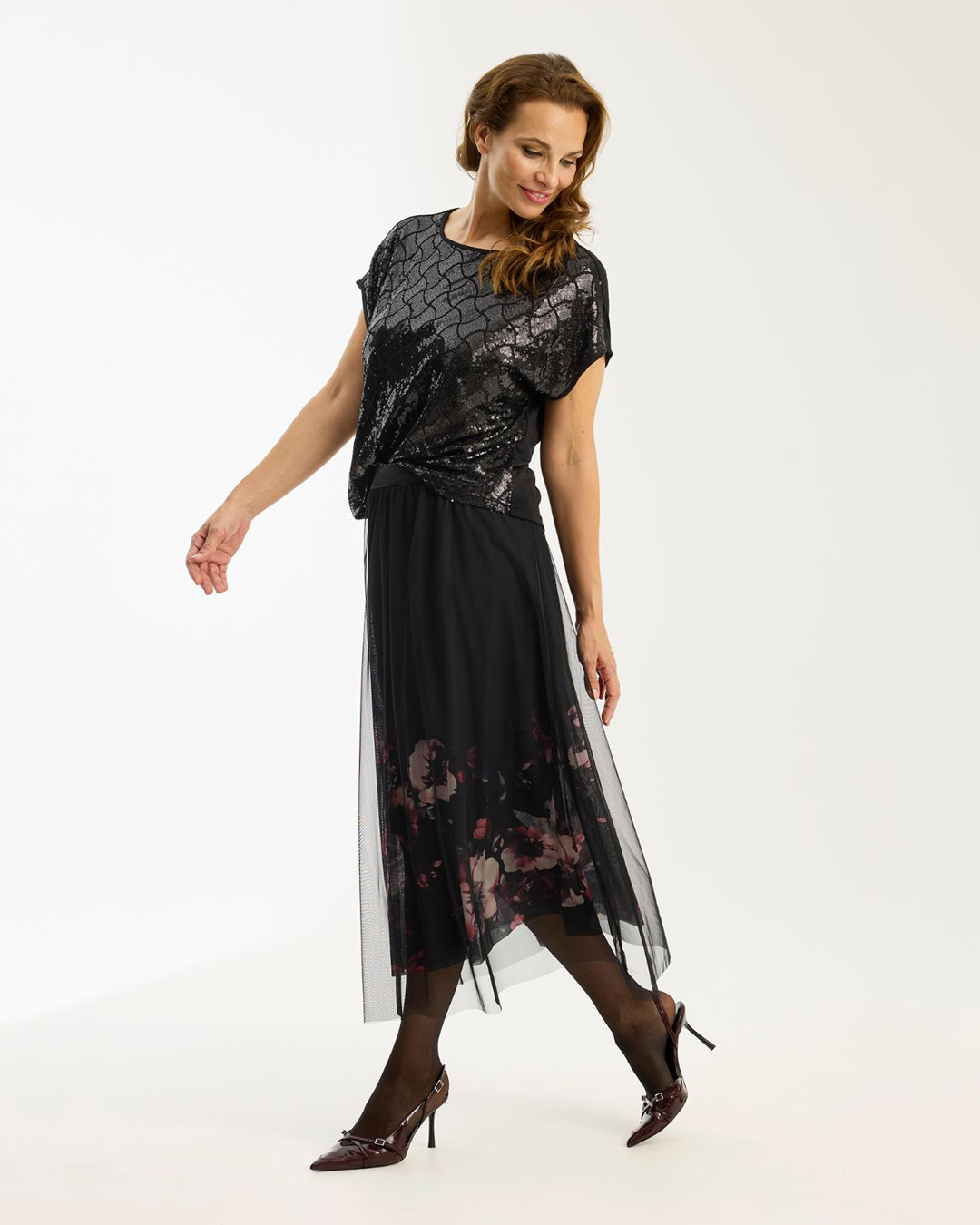 Topp Romeo paljetter fram svart - 4
