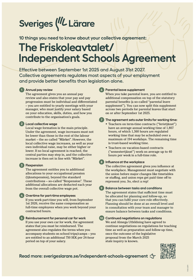 The Friskoleavtalet / Independent Schools Agreement – poster A3