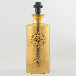 アルド・ロンディ  金色のランプ  彫刻された模様  43cm  1960年代