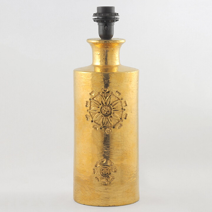 アルド・ロンディ  金色のランプ  彫刻された模様  43cm  1960年代