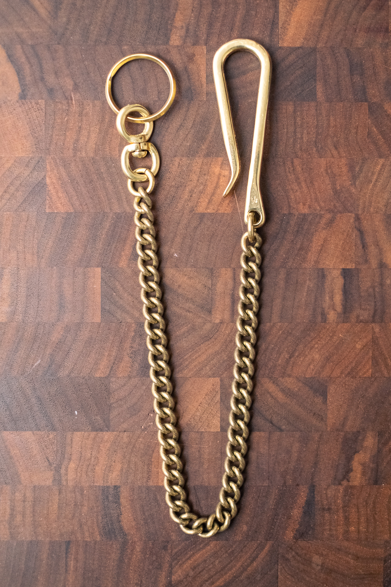 Kobashi Studio - Key Chain Twist Rolling Ring Brass