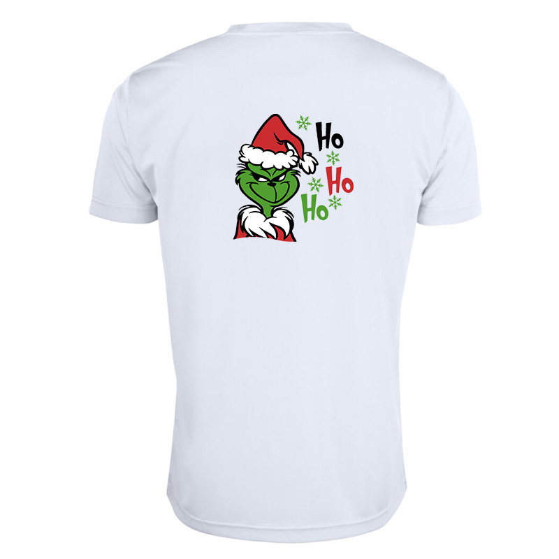 T-shirt HO HO HO vit - Grinchen rygg - 2