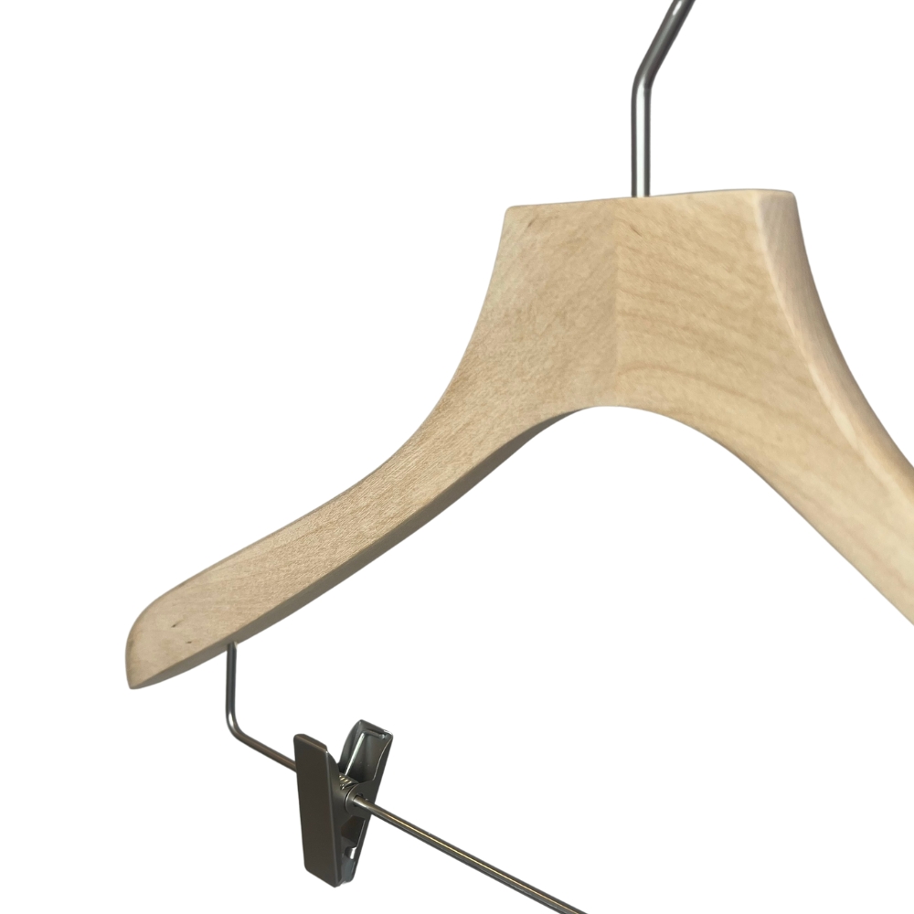 Svängd trägalge med stång & clips i metall, Natur, 42 cm  - 3