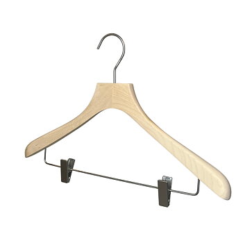 Buet træalge med metalstang og clips, Natur, 42 cm