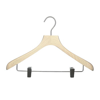 Buet træalge med metalstang og clips, Natur, 42 cm
