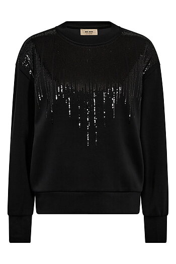 MMNeve O-LS Glam Sweatshirt Black