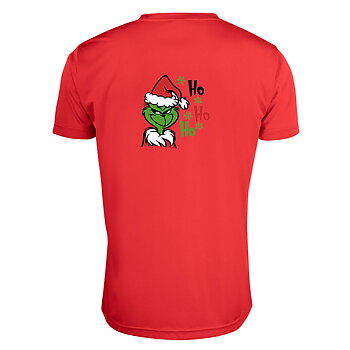 T-shirt HO HO HO rot - Grinch Rücken