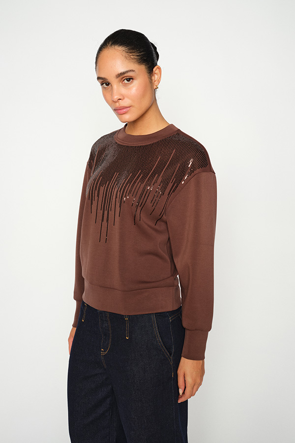 MMNeve O-LS Glam Sweatshirt Bracken
