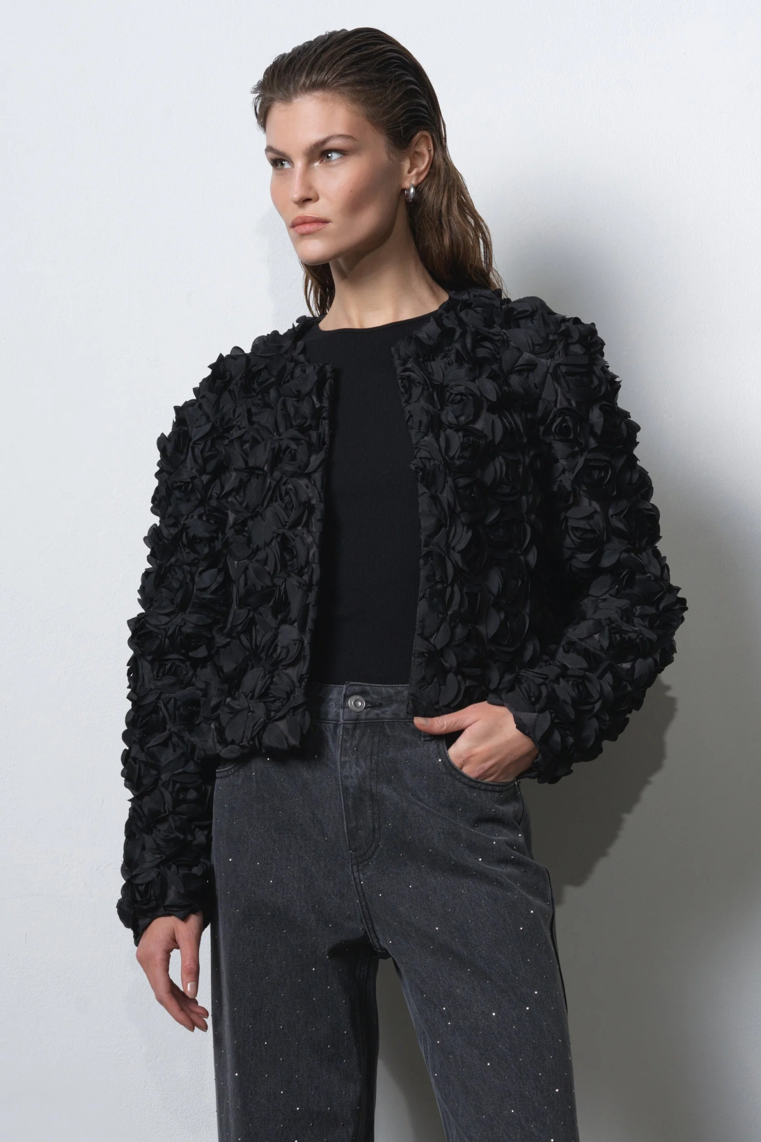 Verity Textured Short Jacket - Stl. L - French Connection