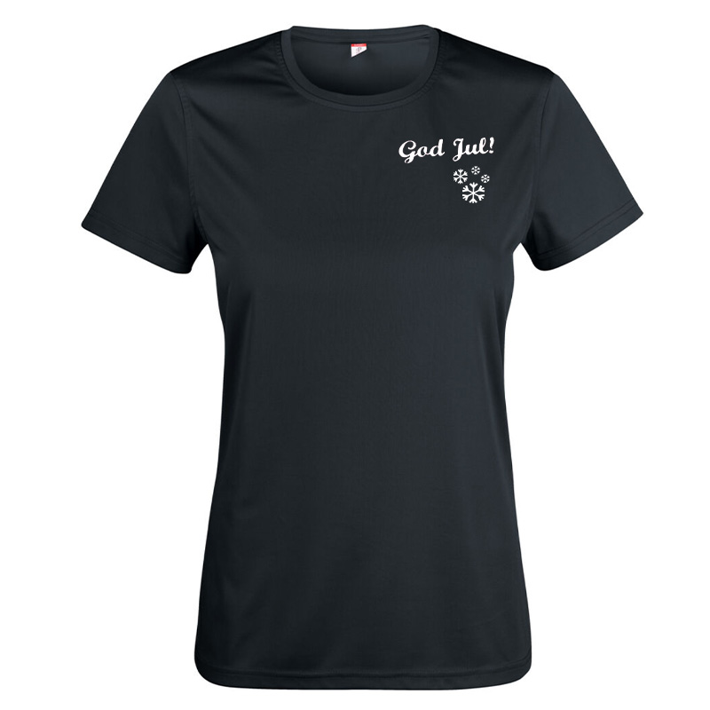 T-shirt dam HO HO HO svart - Grinchen rygg