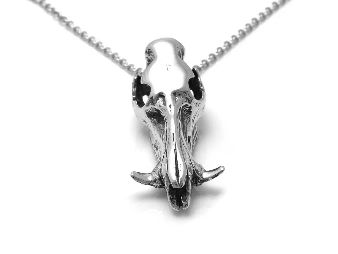 Vildsvinsskalle Halsband, Handgjort Vildsvin Döskalle Smycke - 2