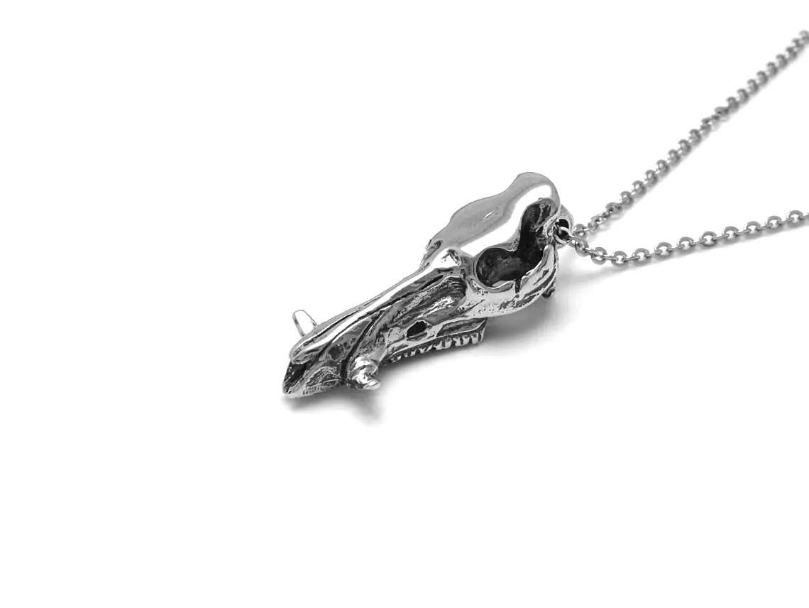 Vildsvinsskalle Halsband, Handgjort Vildsvin Döskalle Smycke - 3